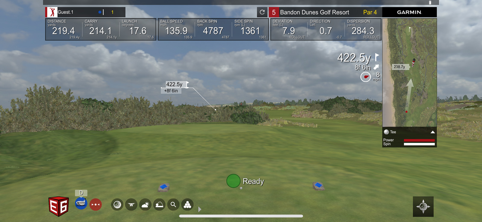 Playing Bandon Dunes using the Garmin R10.