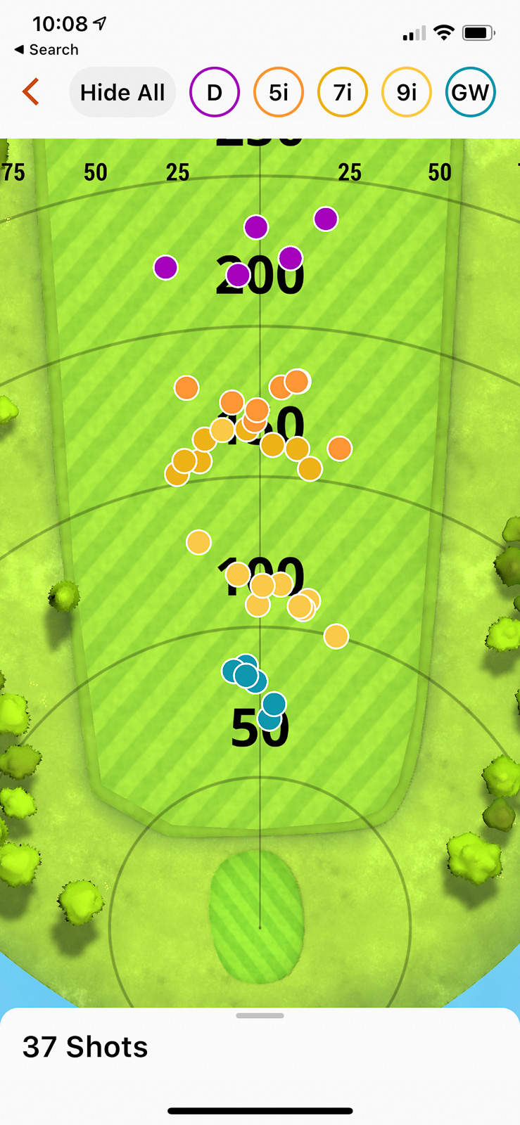 Overview of a practice session on the Garmin R10.