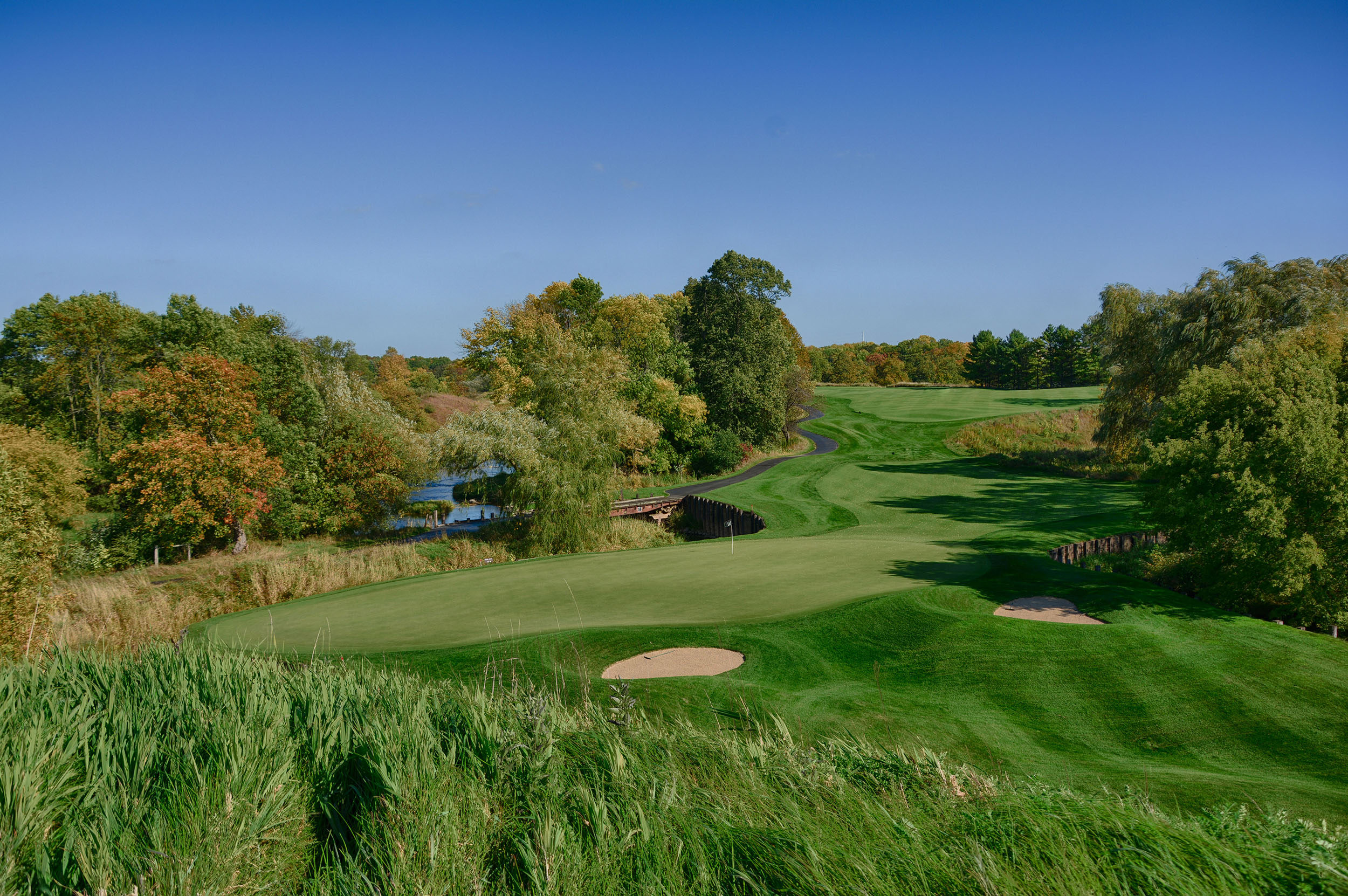 Hole 14 at the Meadow Valleys Course at Blackwolf Run