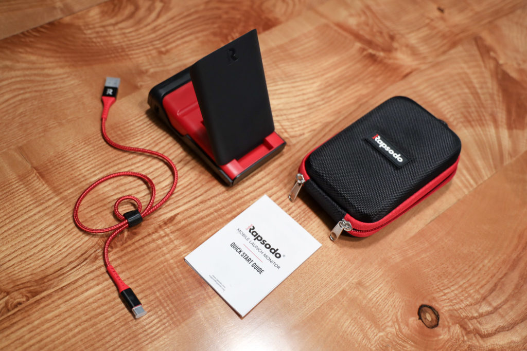 Rapsodo Launch Monitor contents out of the box.