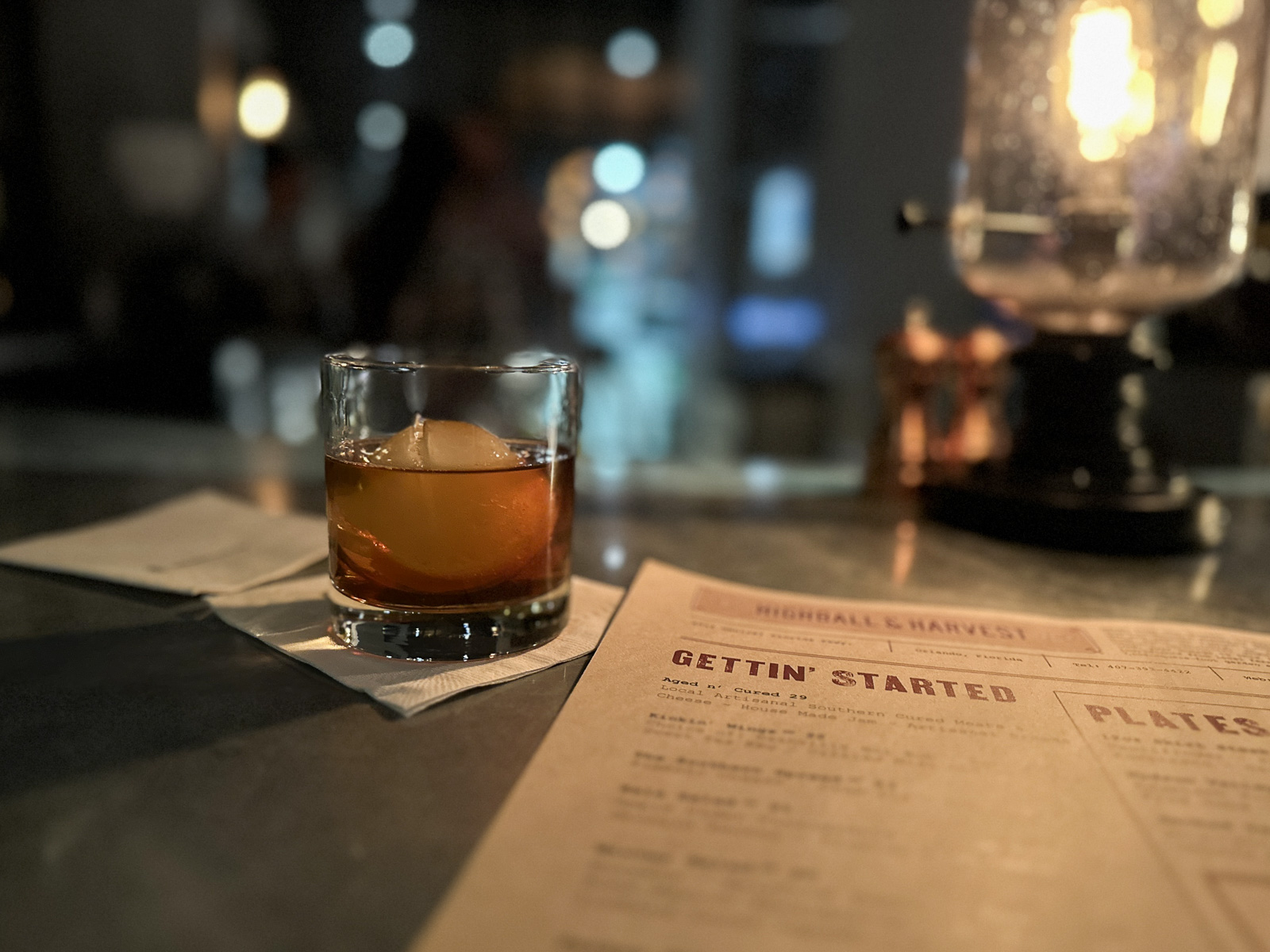 Cocktail at Highball & Harvest