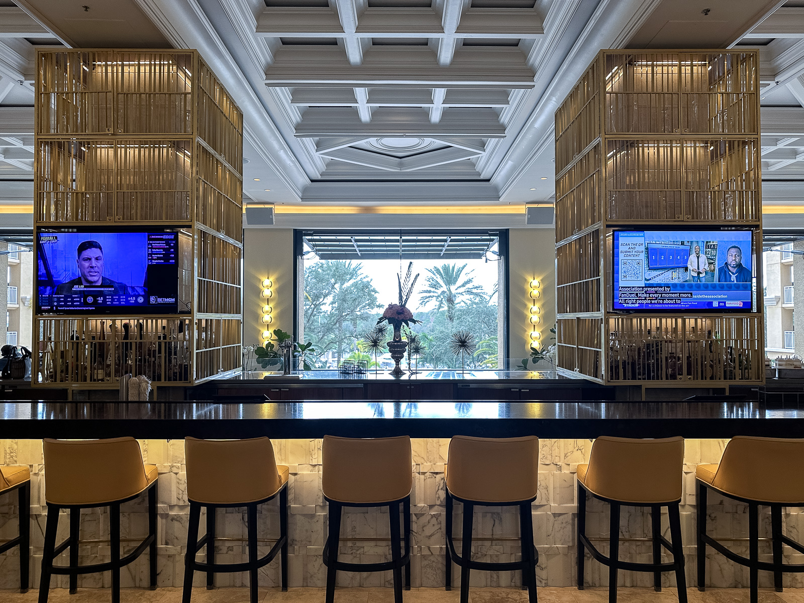 The Lobby Lounge bar at the Ritz Carlton.