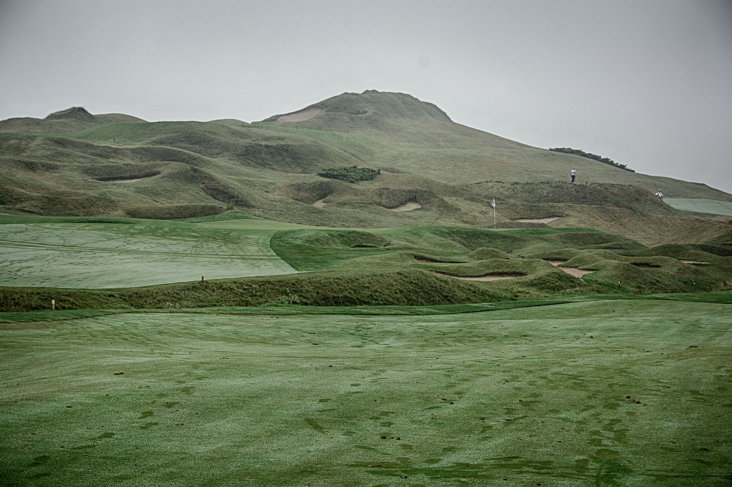 Hole 14 on the Irish Course at Whistling Straits.